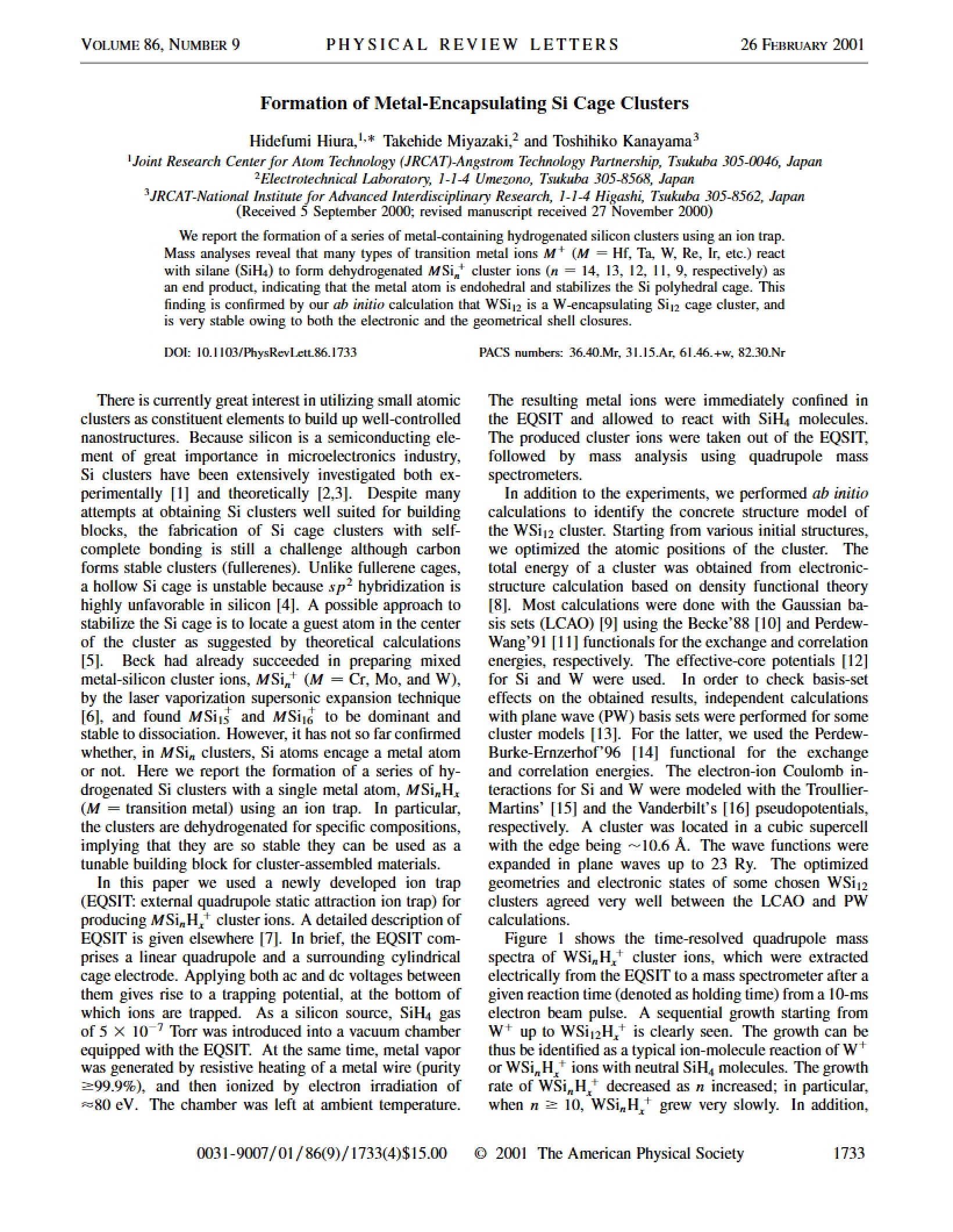 Metal Encapsulating Si Cage Clusters Formation