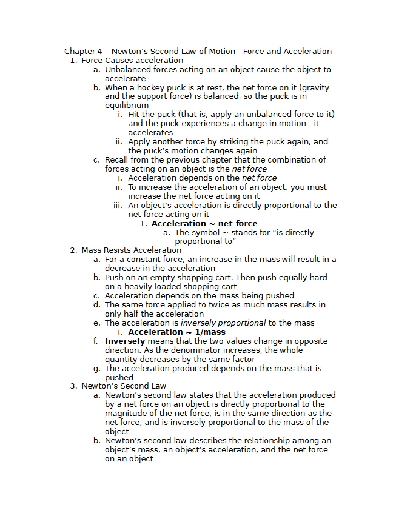 Chapter Four Notes