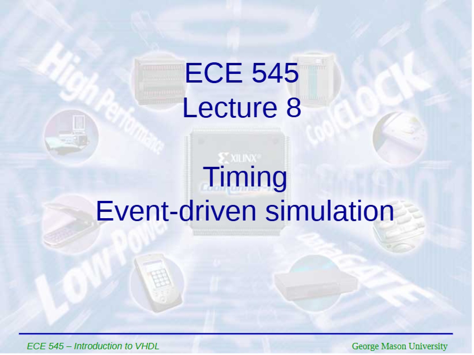 Lecture 8 Simulation Driven by Timing Events