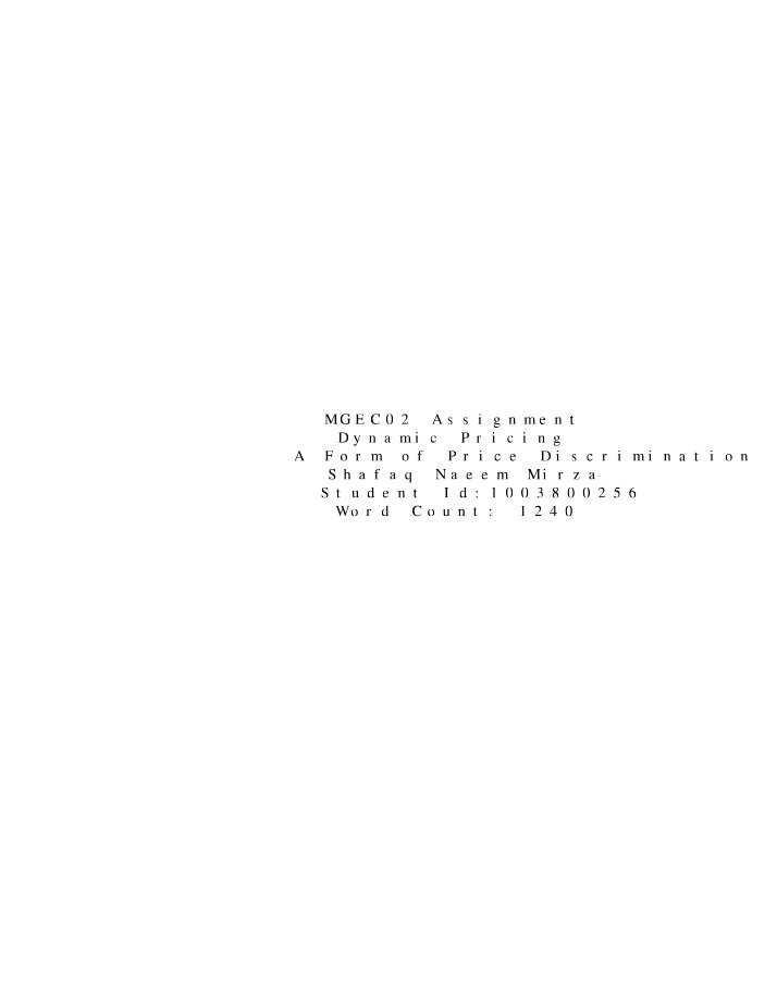 Essay for MGEC02