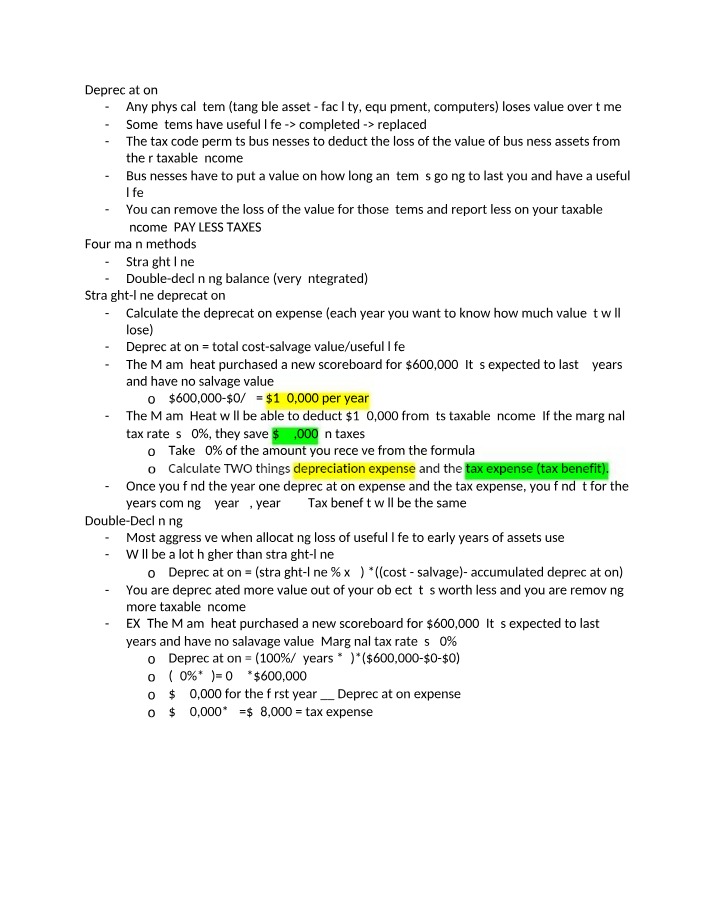 Notes for Exam 3