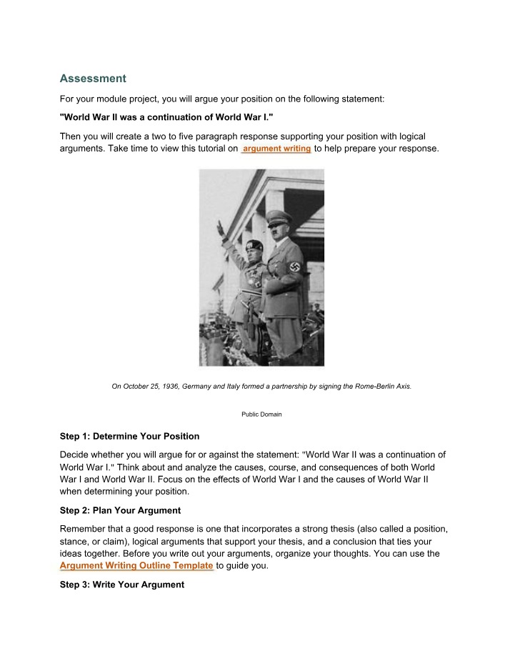 World War II - Continuation or Consequence of World War I
