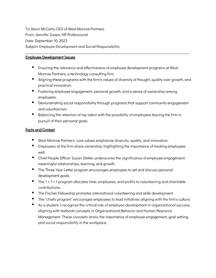 Memo - Module 4 Assignment 2