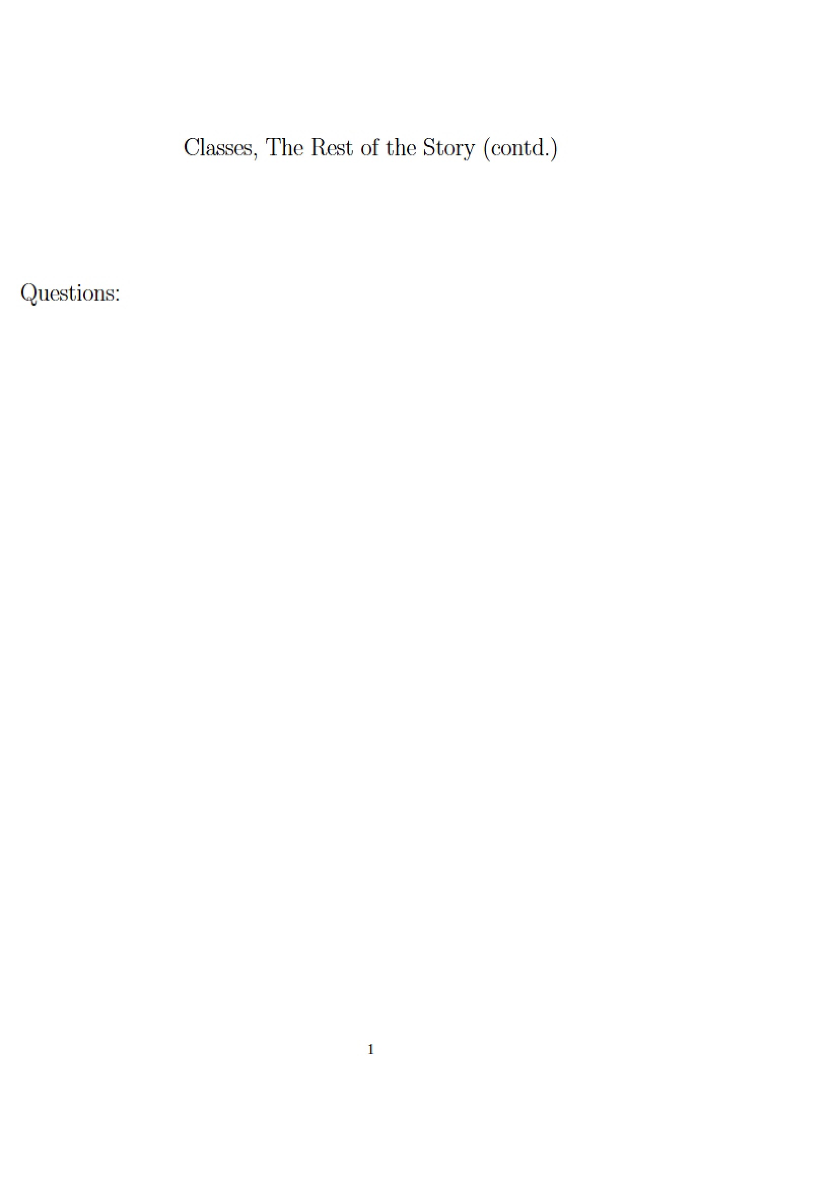 Object-Oriented Software Design Study Guide