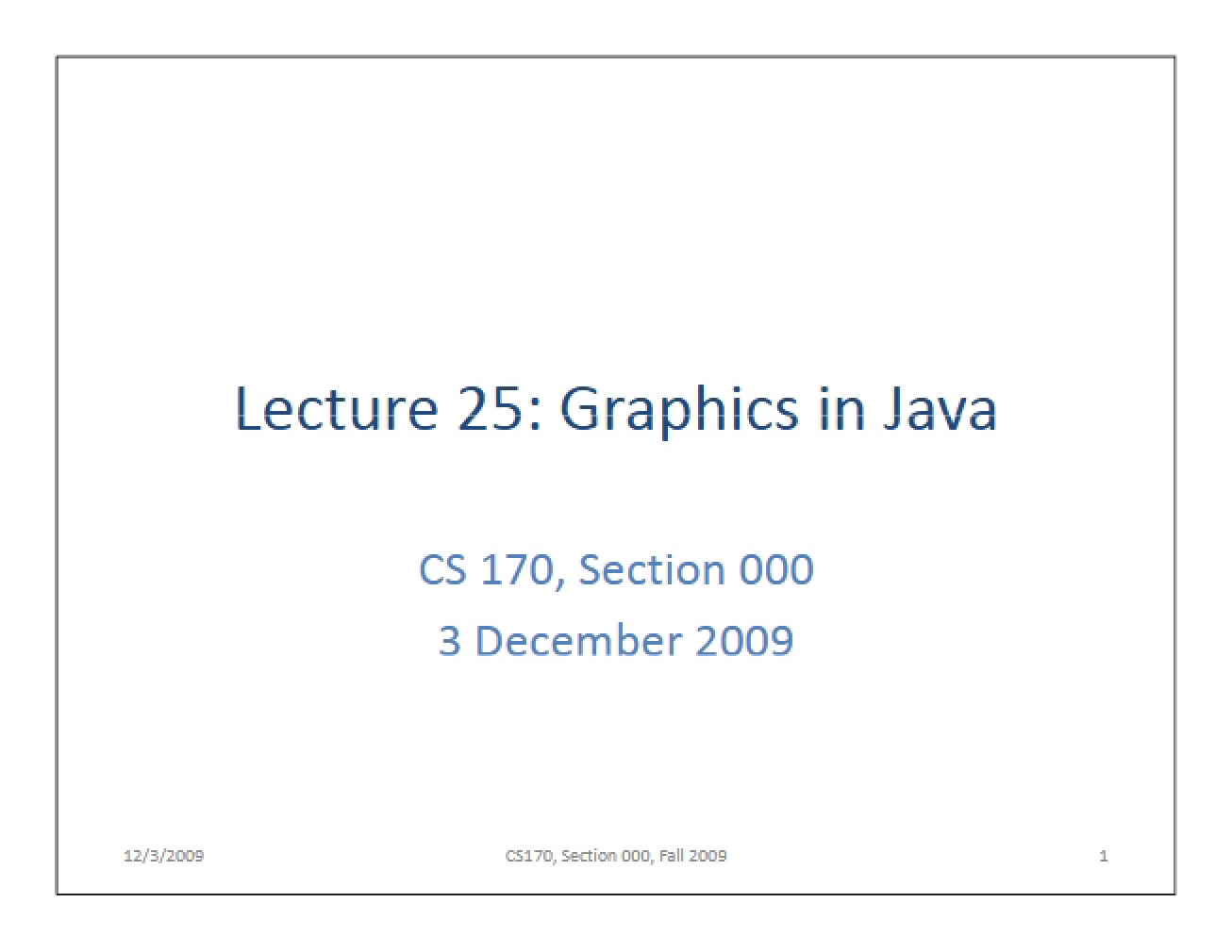 Java Graphics Lecture 25