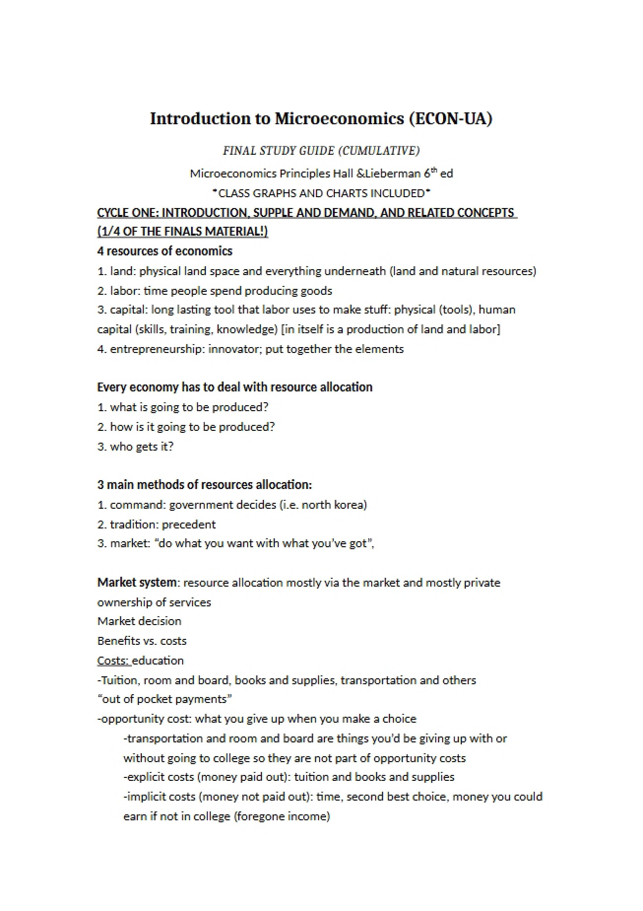 Study Guide for Final - 32 Pages