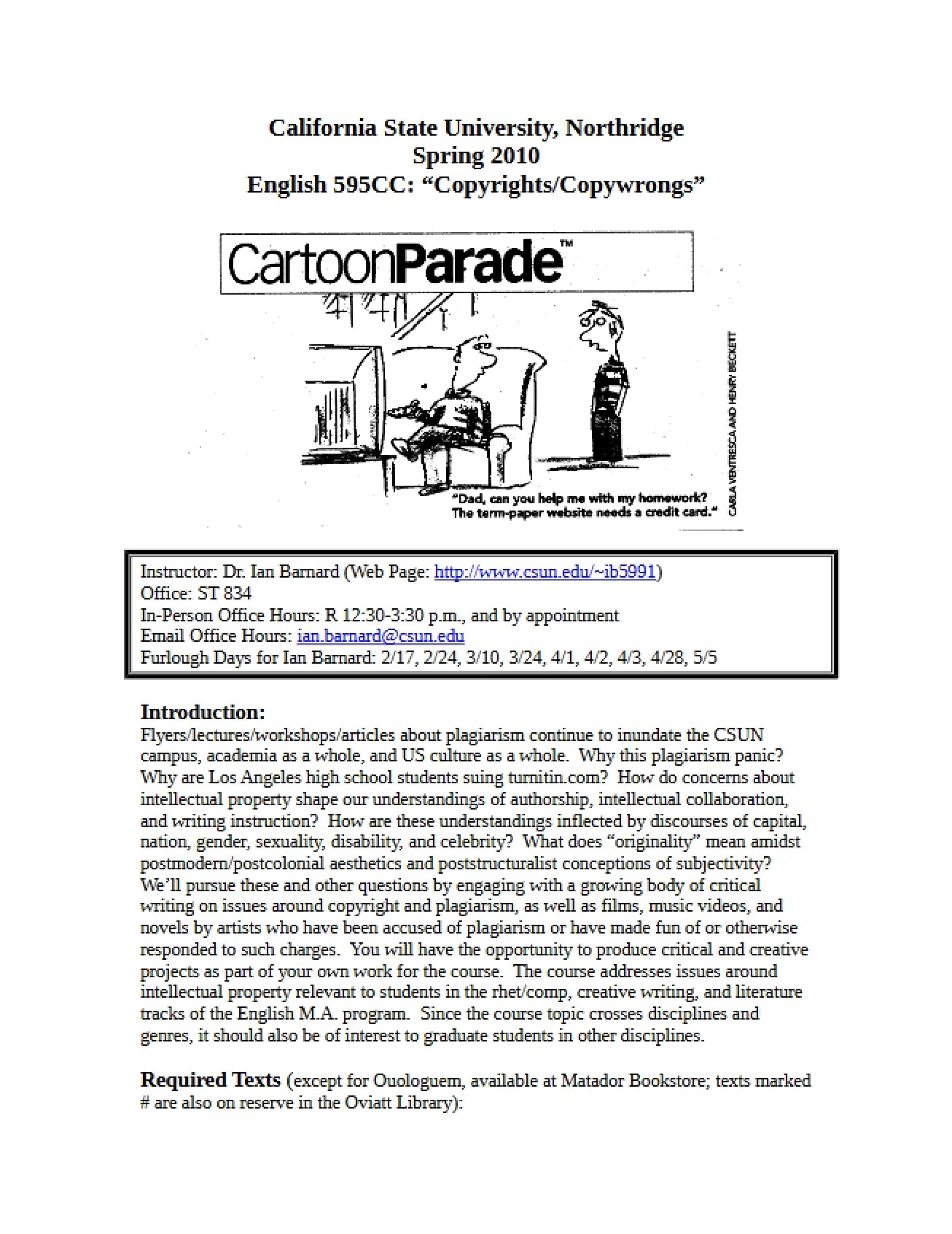 ENLG 595CC Syllabus