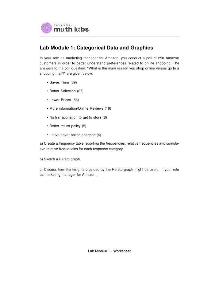 Worksheet - Lab Module 1