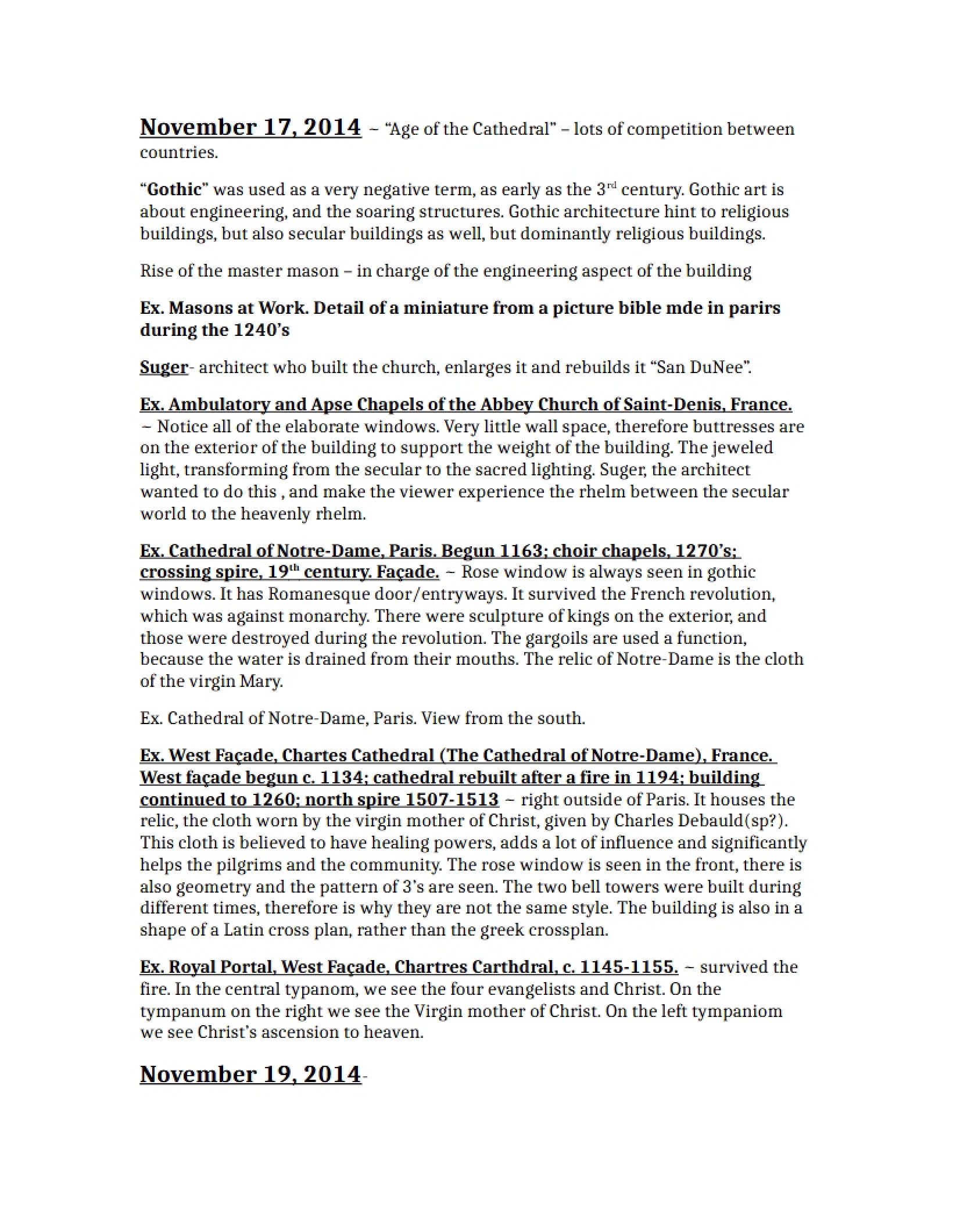 Class on November 27