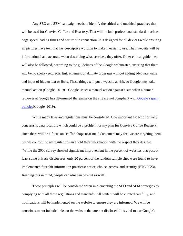 Convive Coffee and Roastery - Ethical SEO and SEM Practices