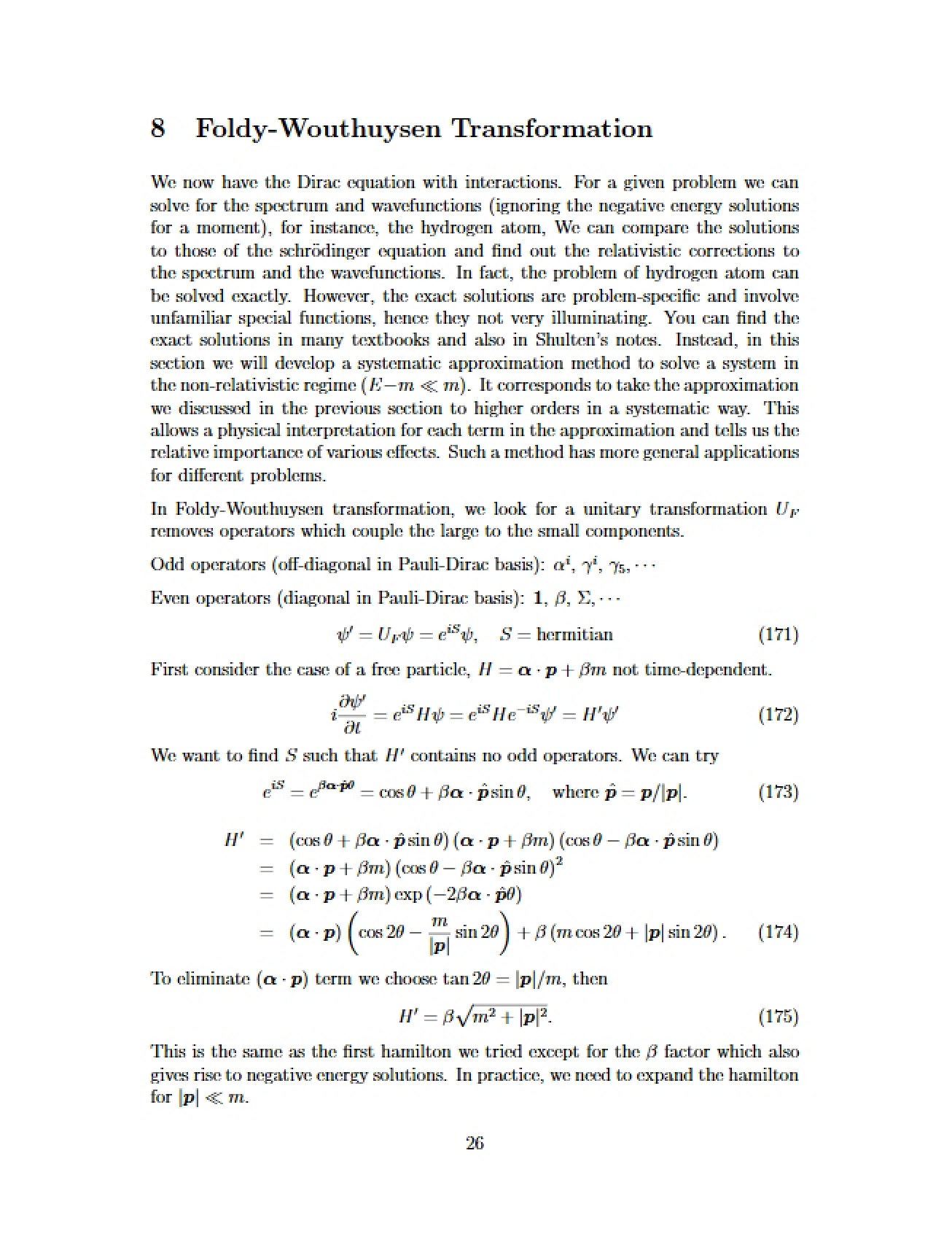 Introduction to the Foldy-Wouthuysen Transformation