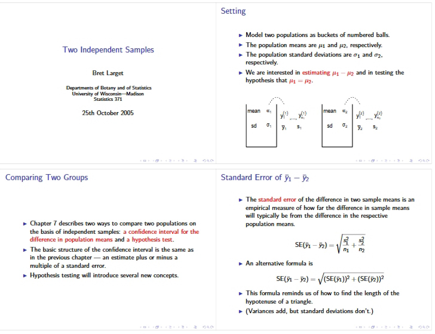 Handout Two-Sample Tests