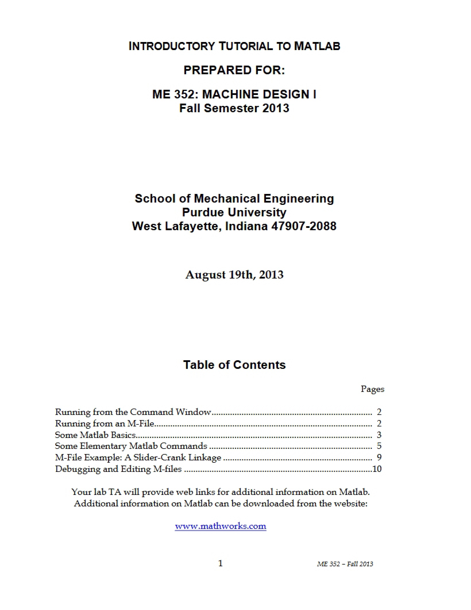 Fall 2013 Matlab Files