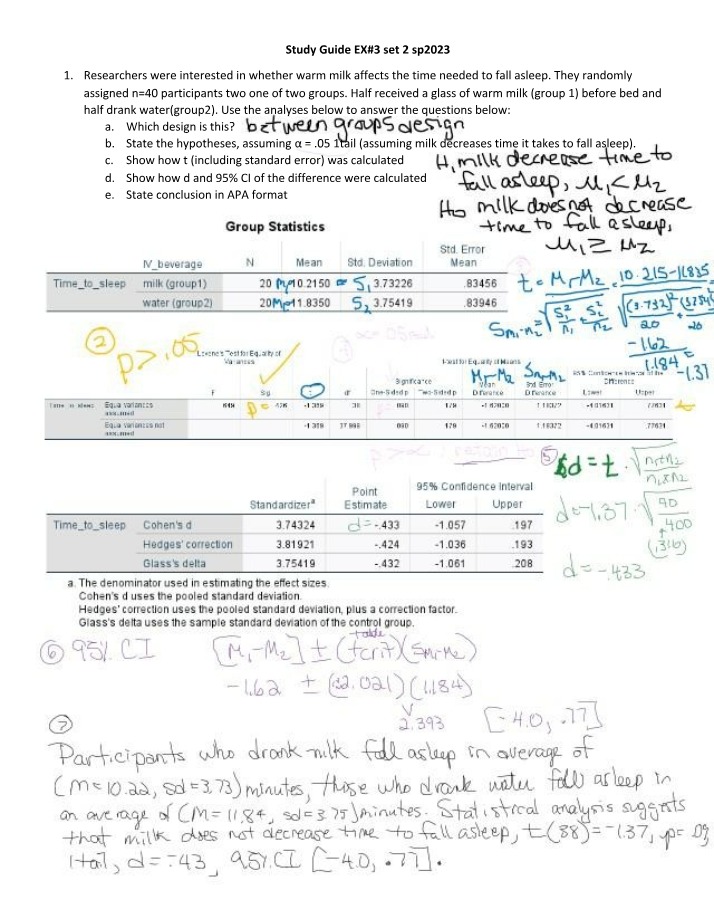 Spring 2023 Exam 3 Study Guide Set 2 Answers
