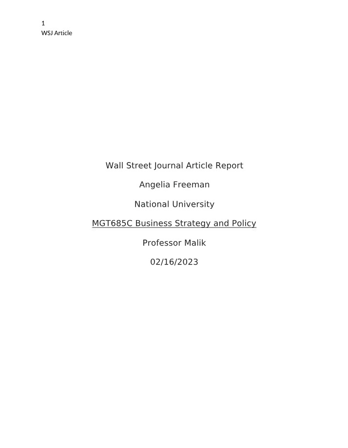 WSJ Reading - Article 3