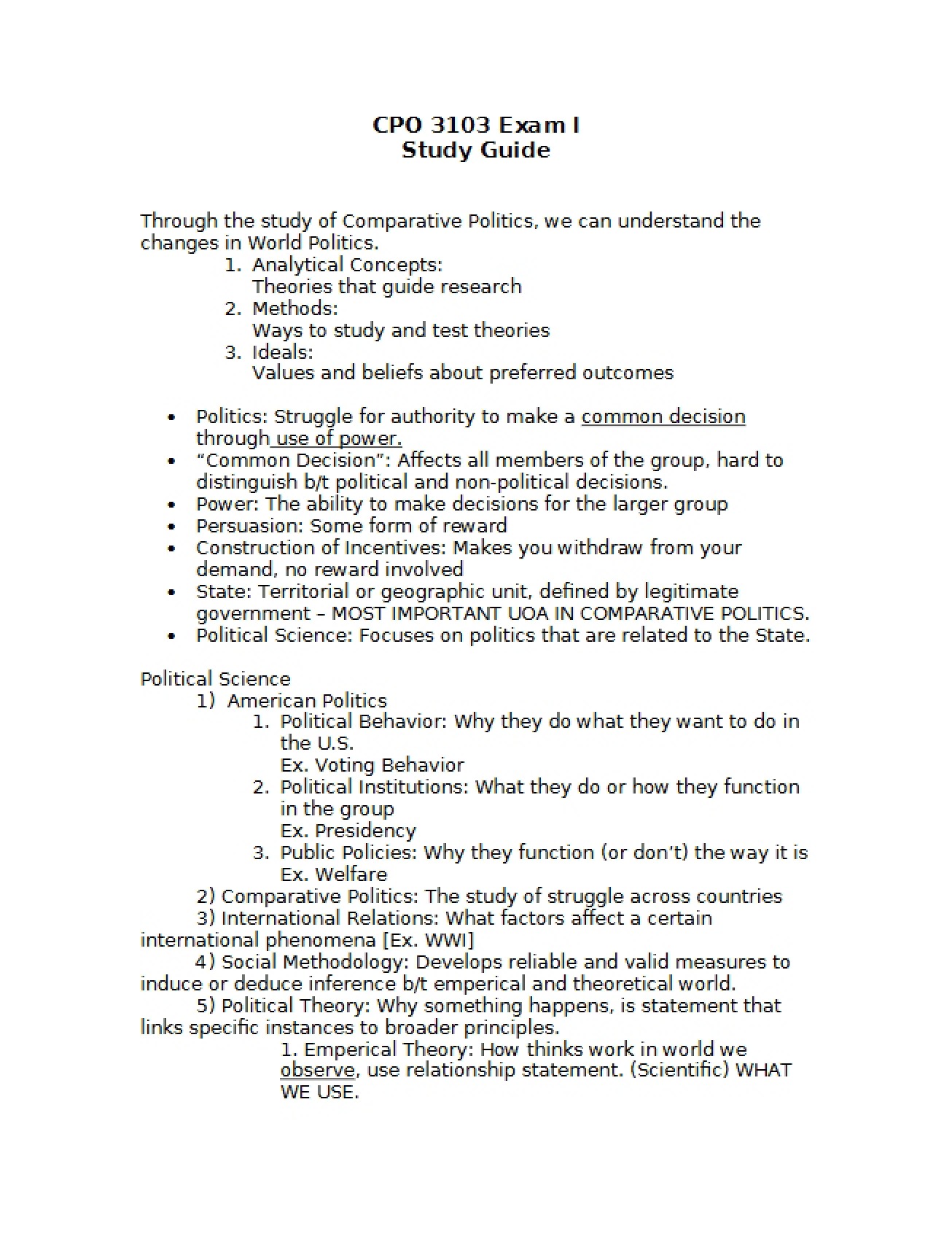 Guide for Comparative Politics of Western Europe