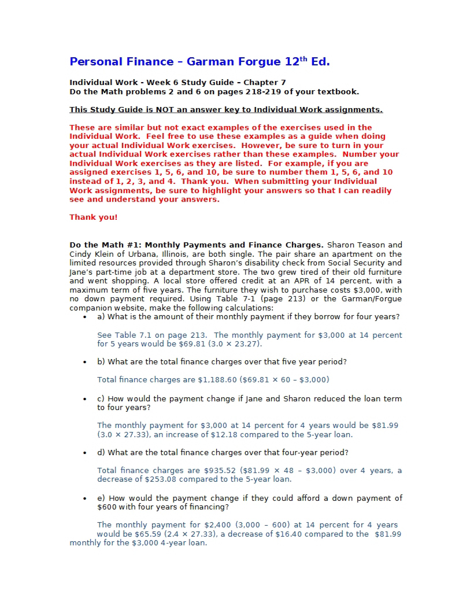 Chapter 7 Study Guide (Week 6)
