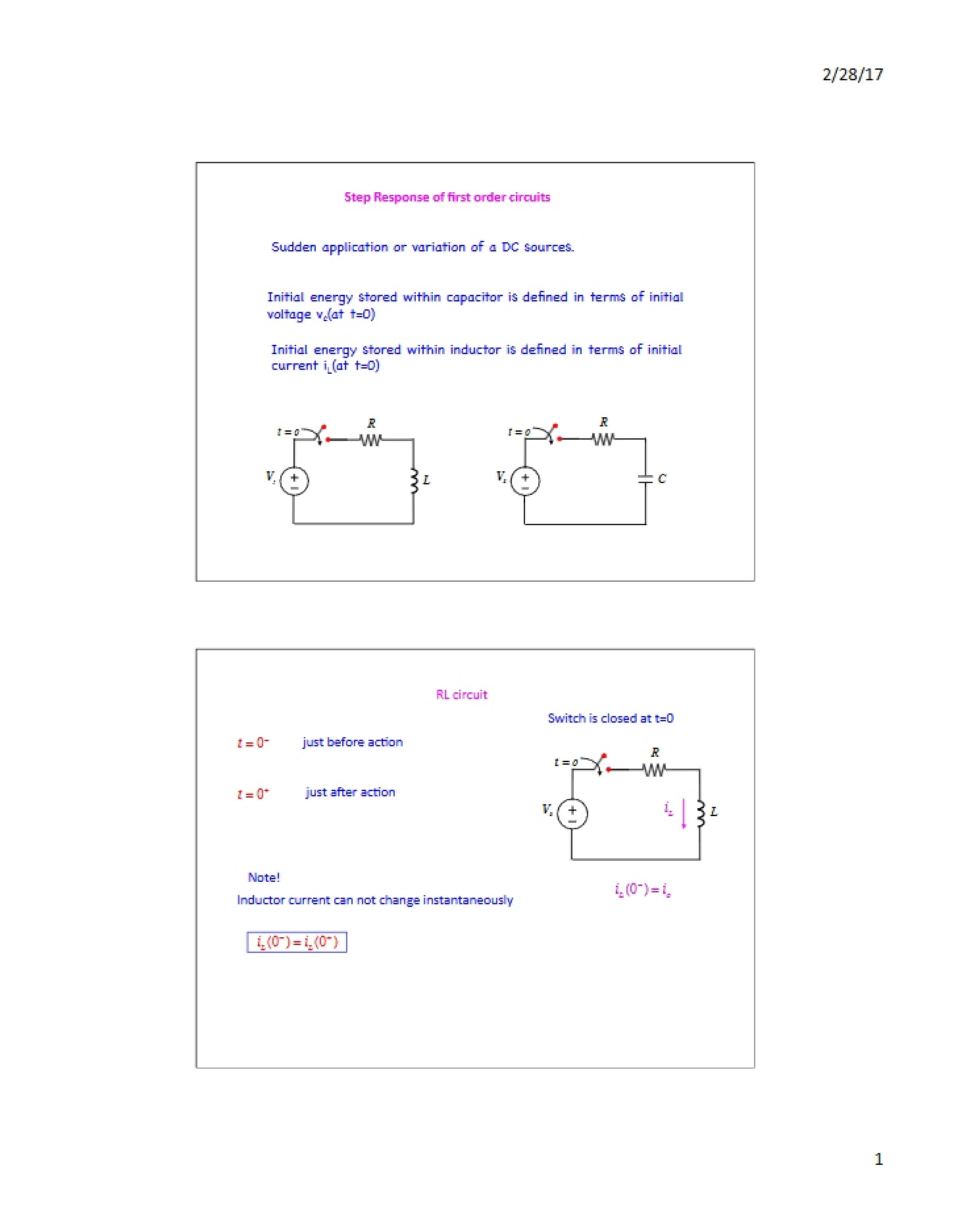 Lecture 12 First Order