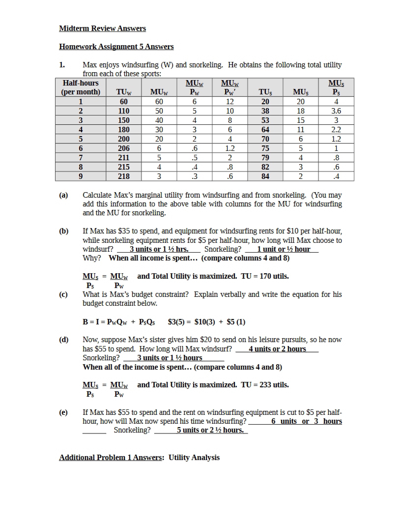 Midterm Review Solutions