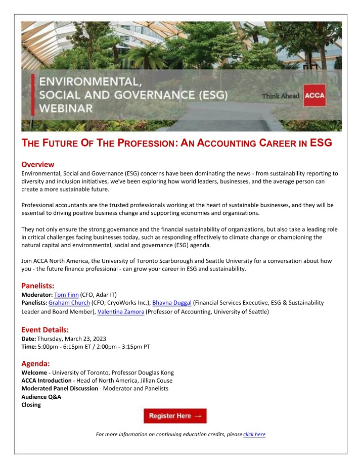 The Future of Accounting Careers - Thriving in ESG