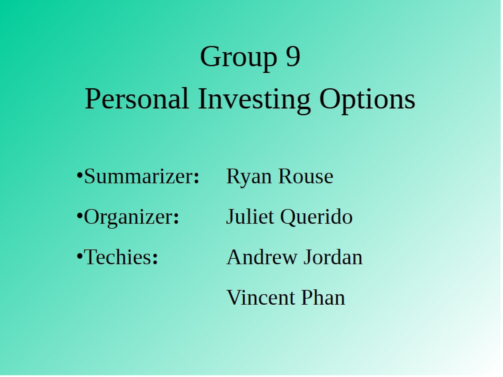 Options for Investing