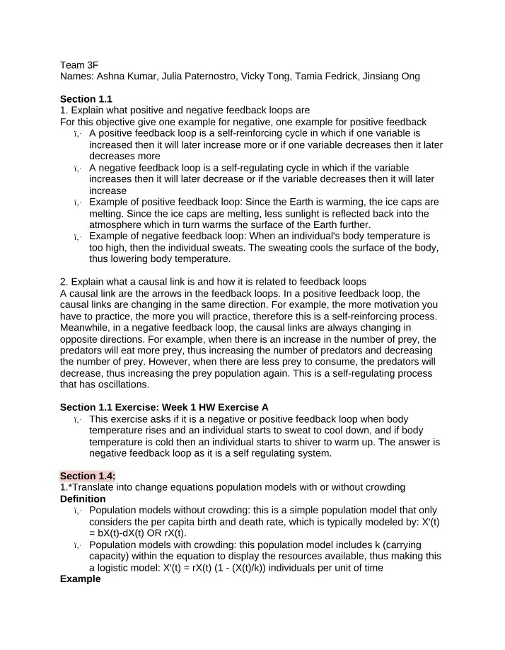 Feedback Loops - Positive and Negative Examples