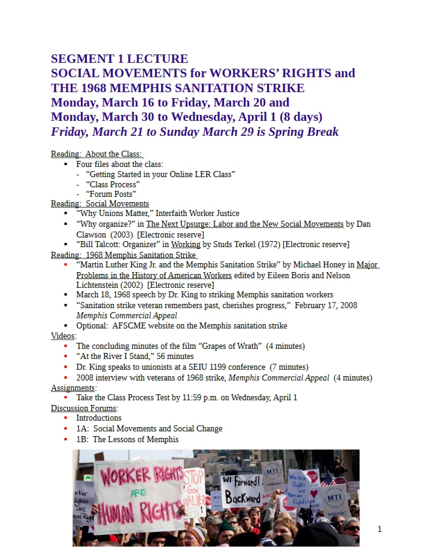 Social Movements Lecture 1