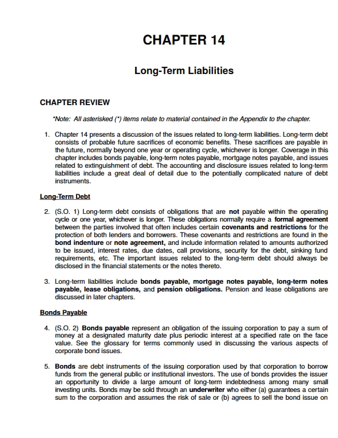 Liabilities Long Term