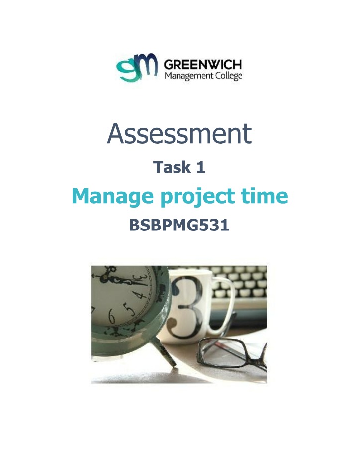 BSBPMG531 Assessment Task 1 - Project Time Knowledge Questionnaire