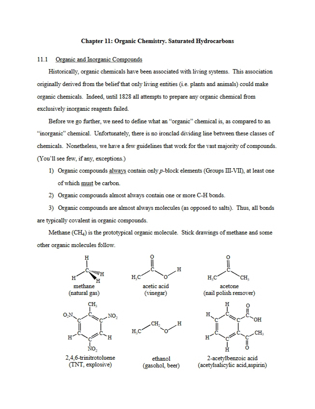 Hydrocarbons (Saturated)