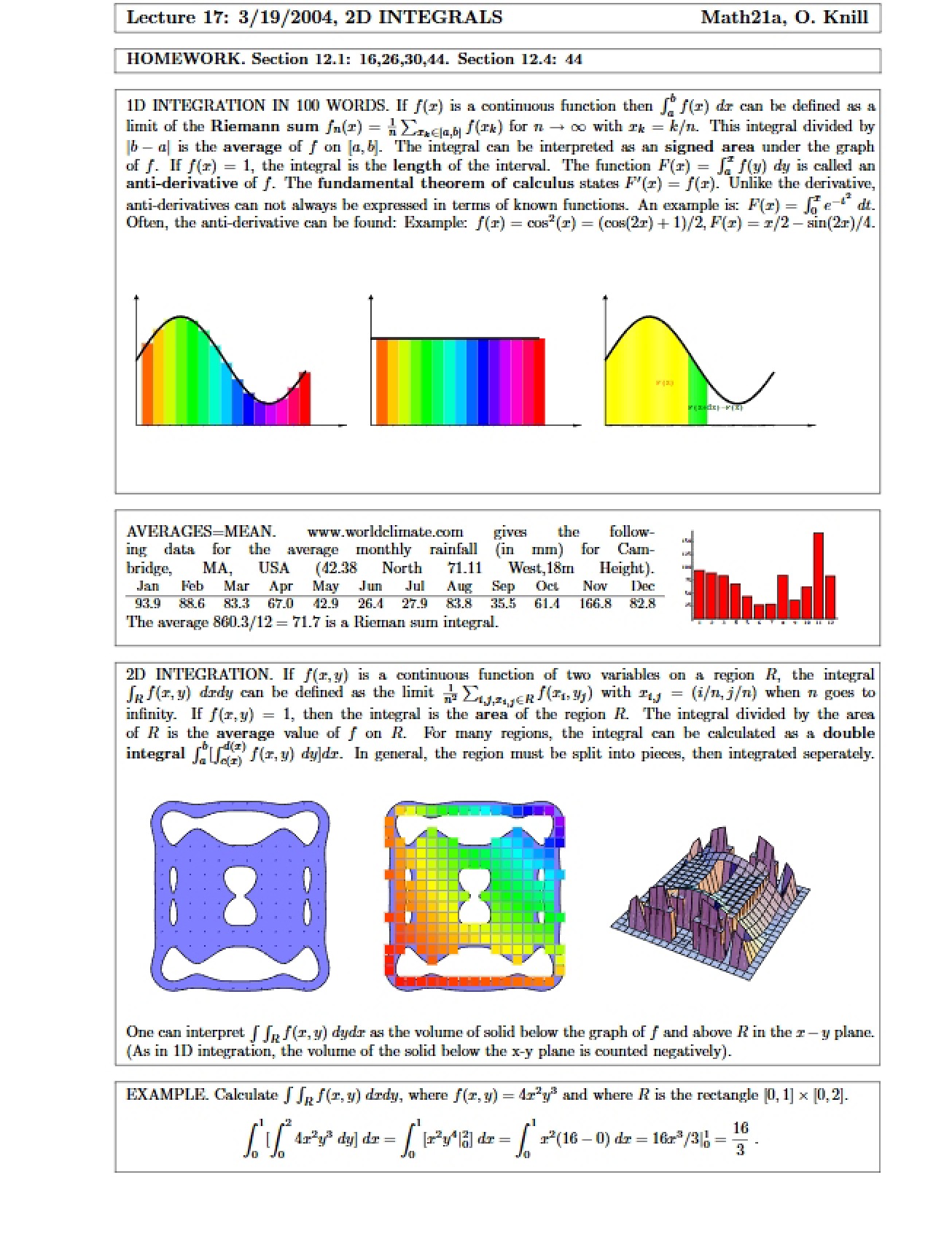 Integration in Two Dimensions
