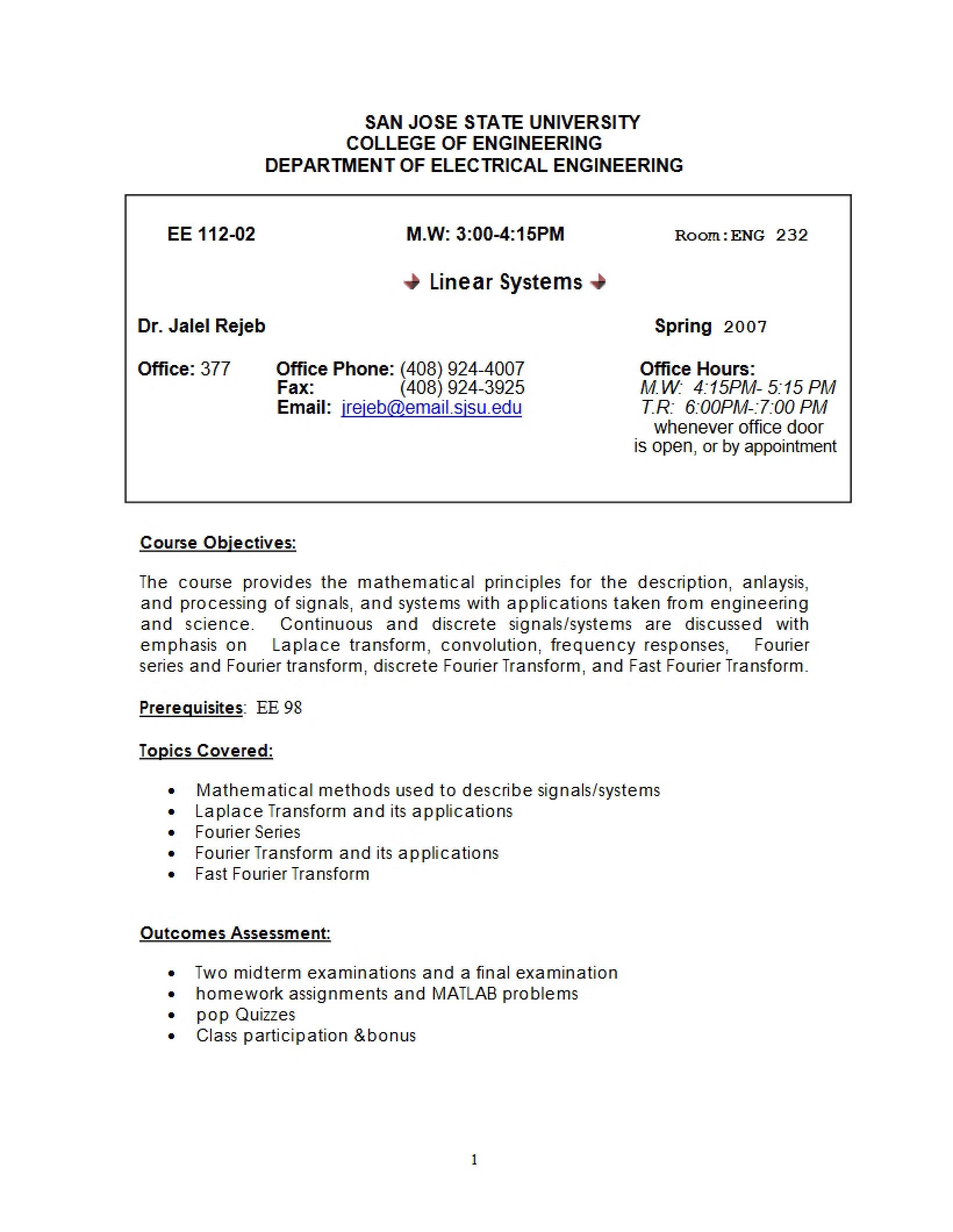 Signal Processing Course Materials
