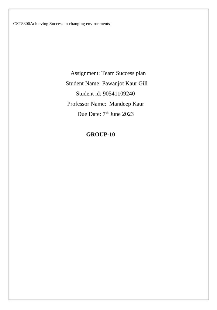 COMP5418 - Pawanjot Kaur Gill Document