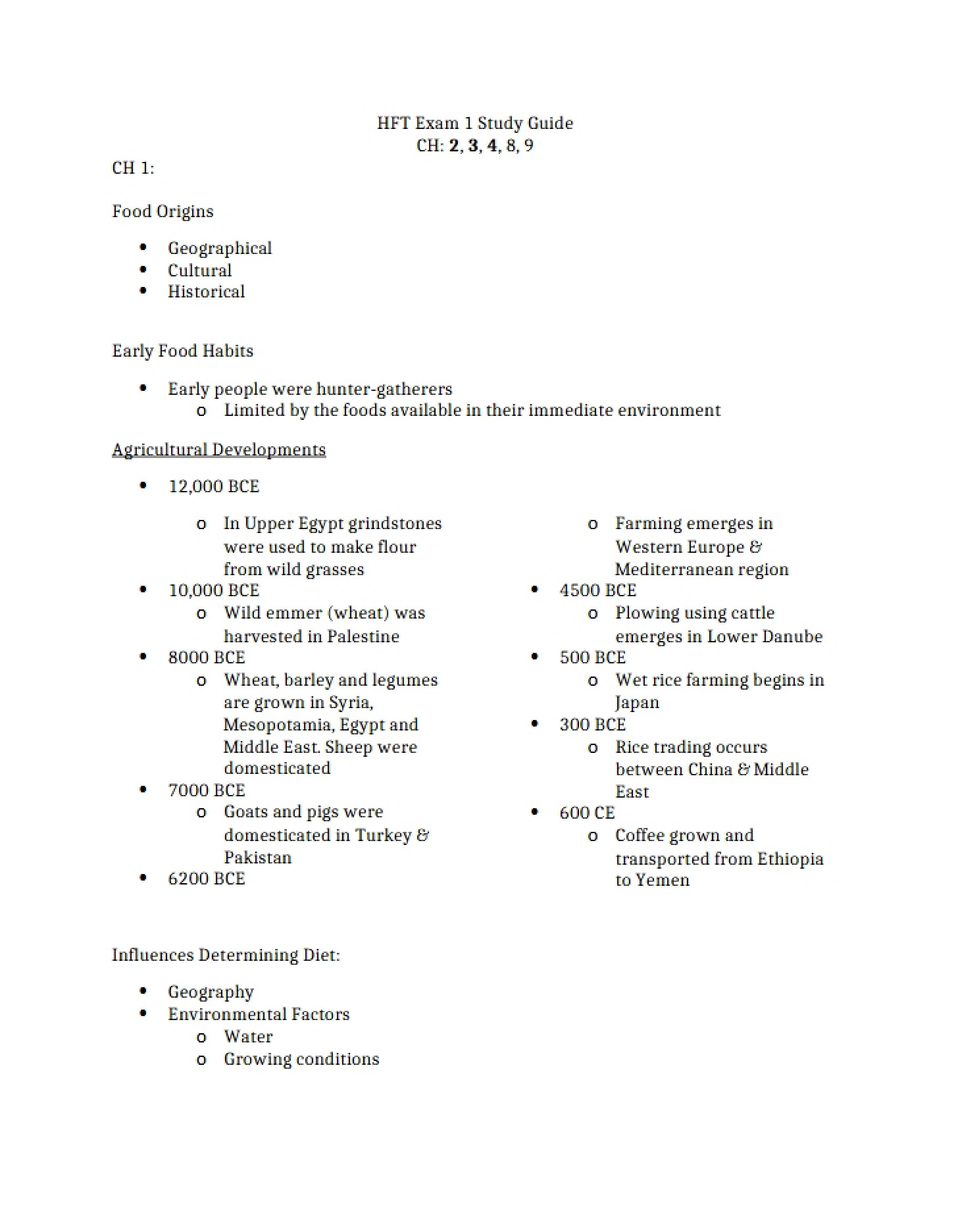 Assessment Period One
