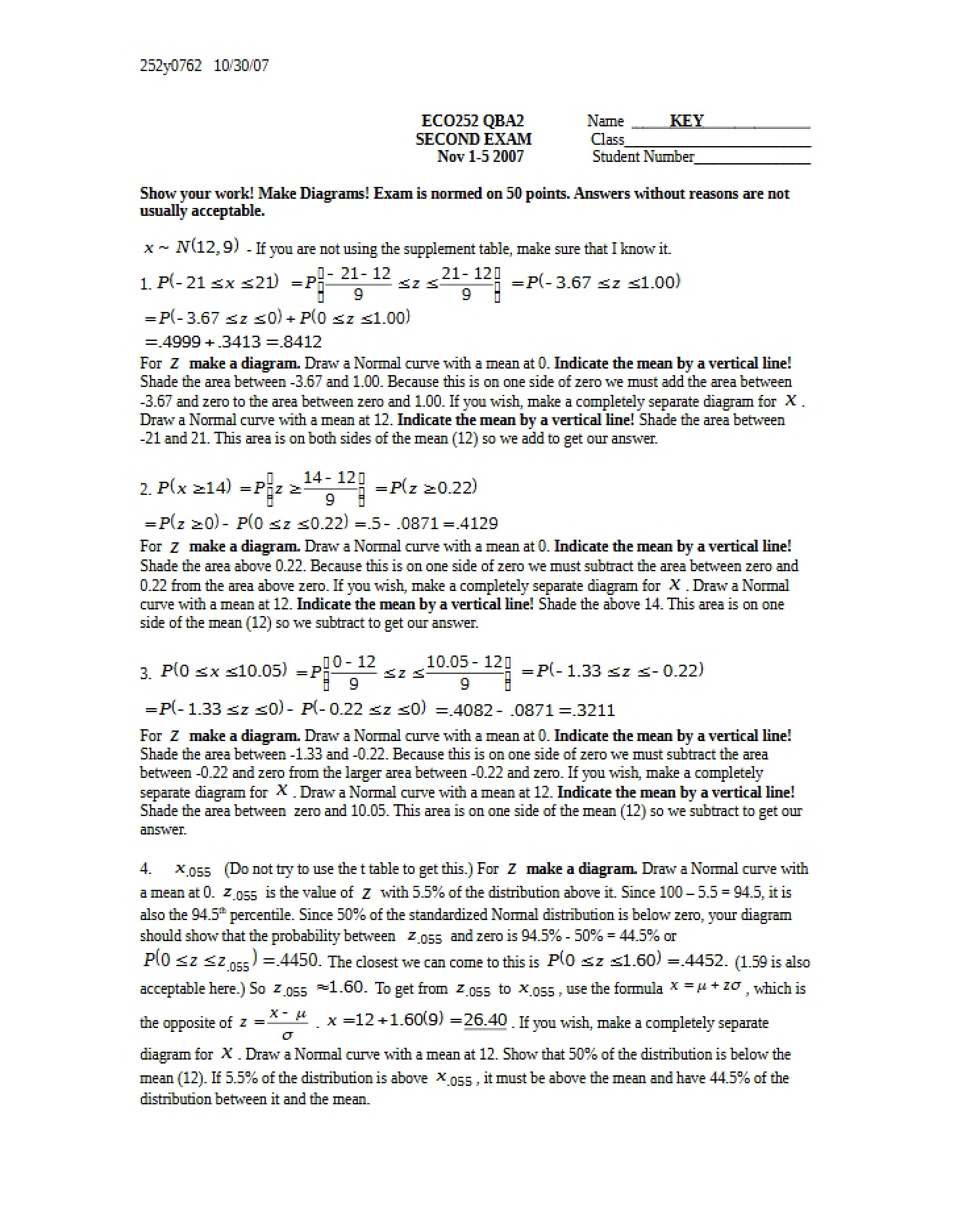 ECO 252 Second Exam