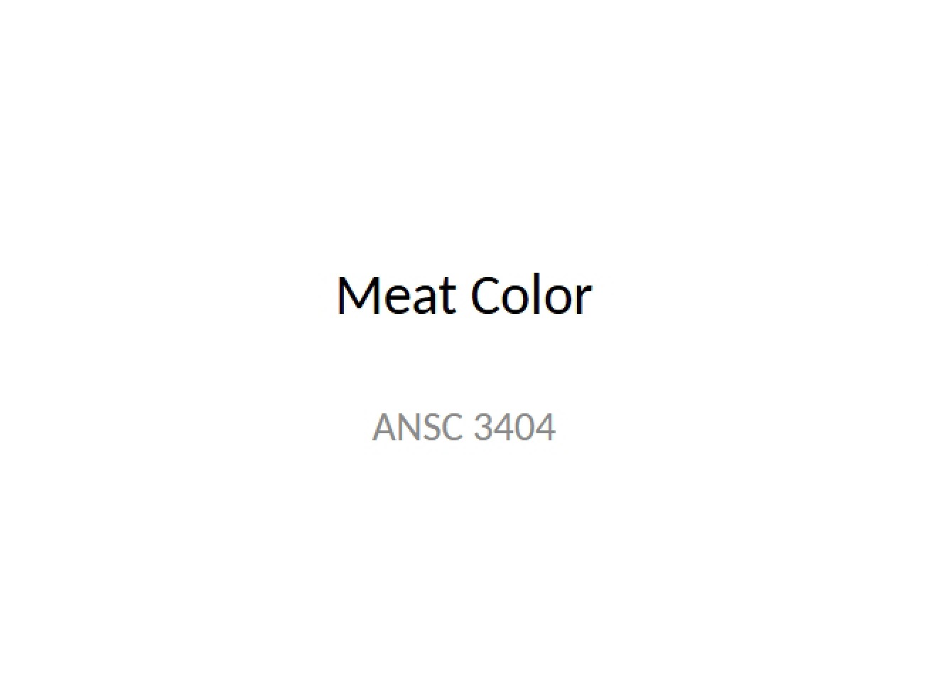 Meat Color