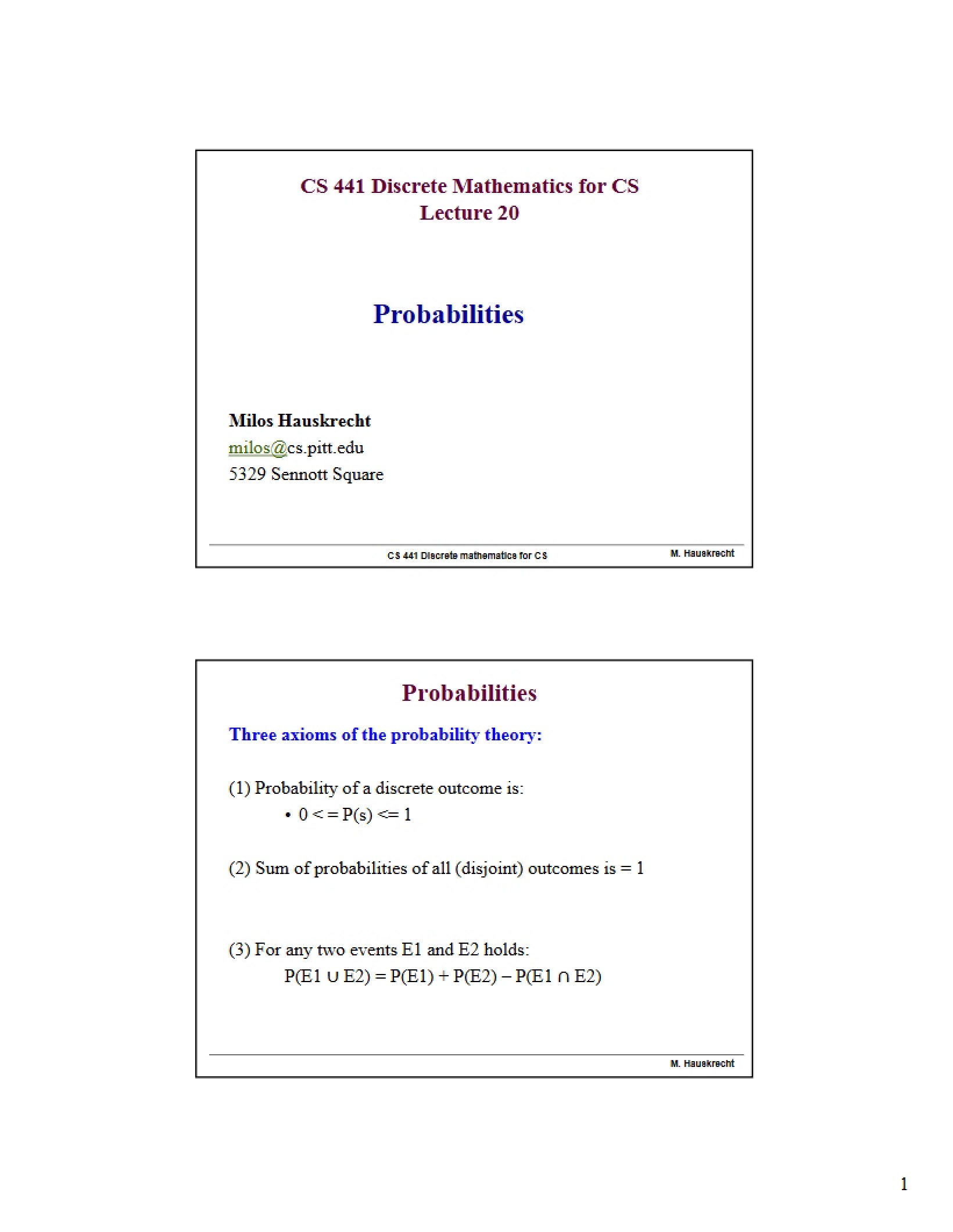 Probability Concepts