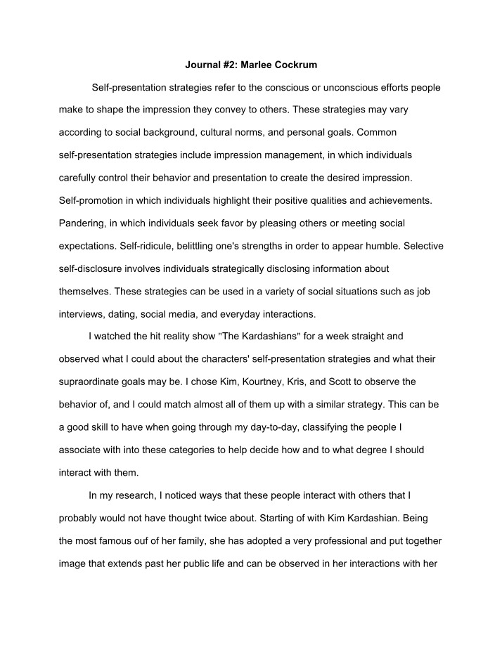 Journal 2 - Marlee Cockrum