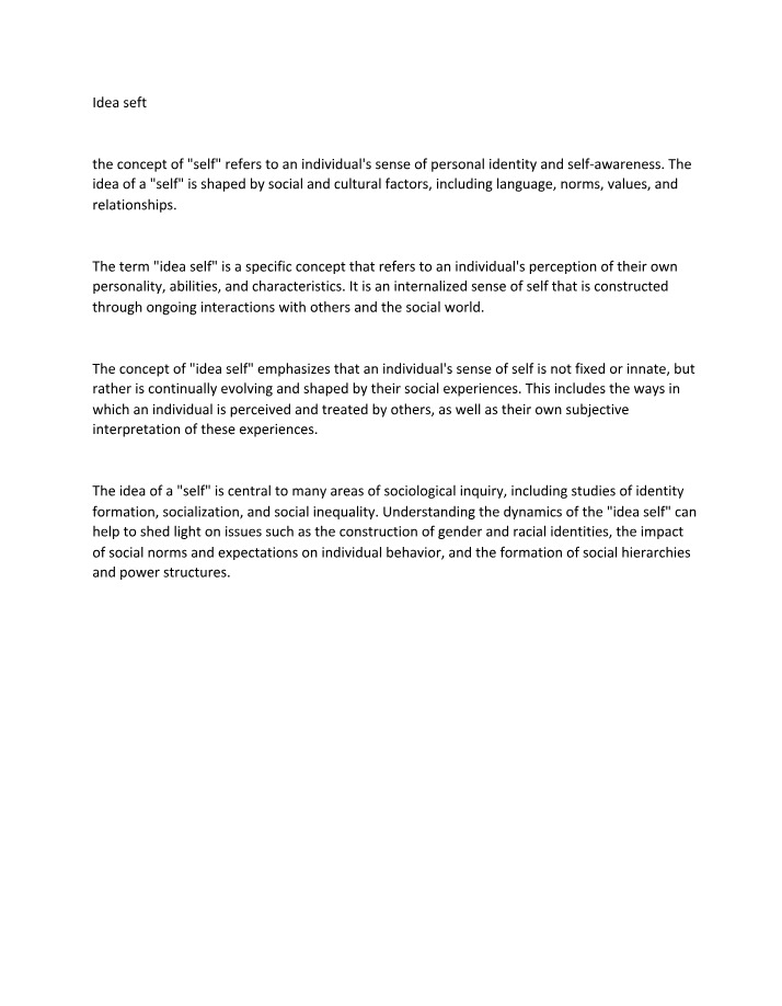 UCOL 1523 - Idea Self
