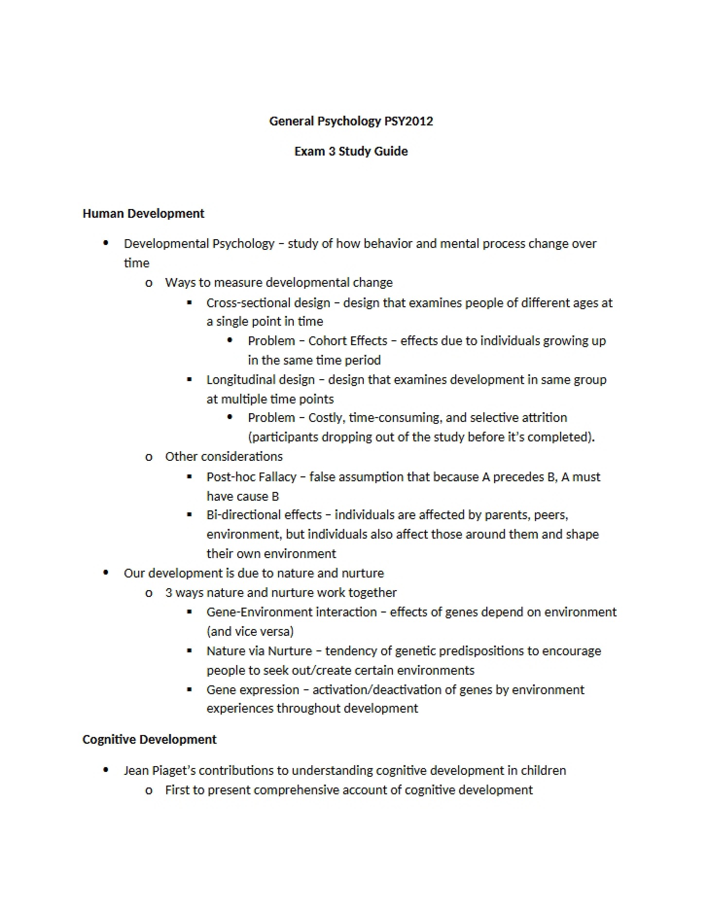 Third Exam Guide