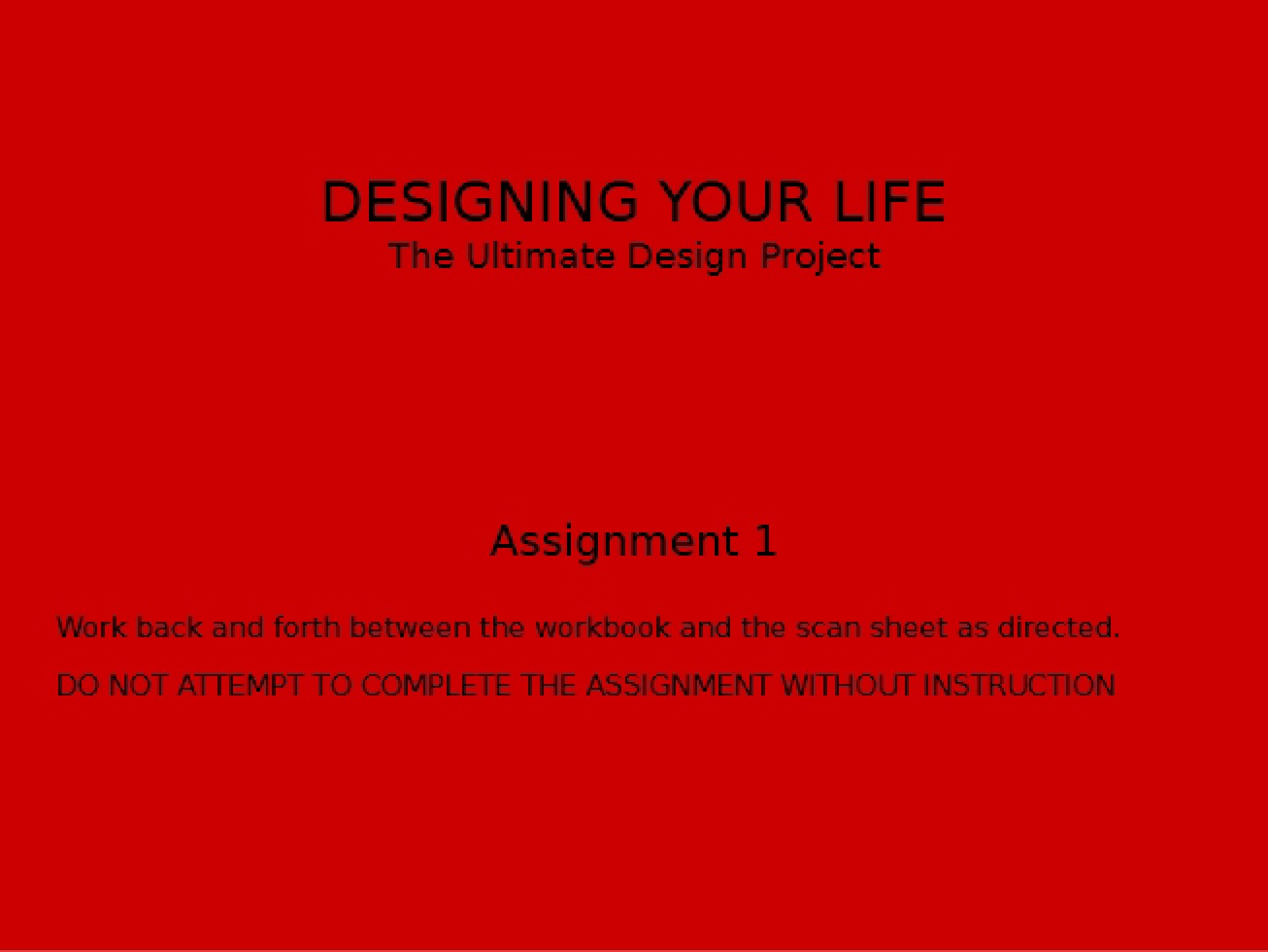 First Assignment