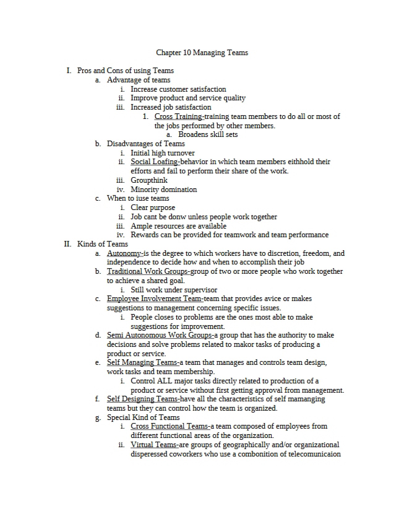 Managing Teams Chapter 10