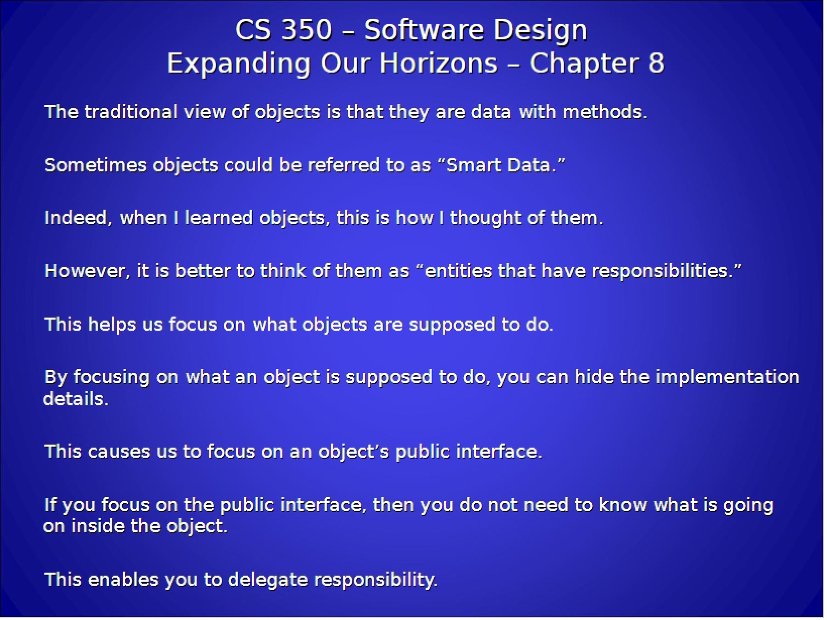 Software Design Chapter Eight