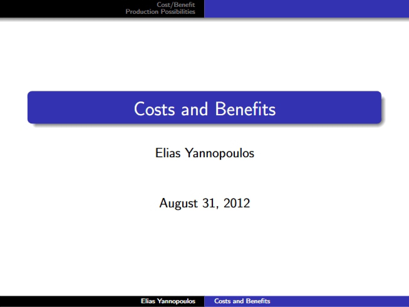 Handout August 31, 2012