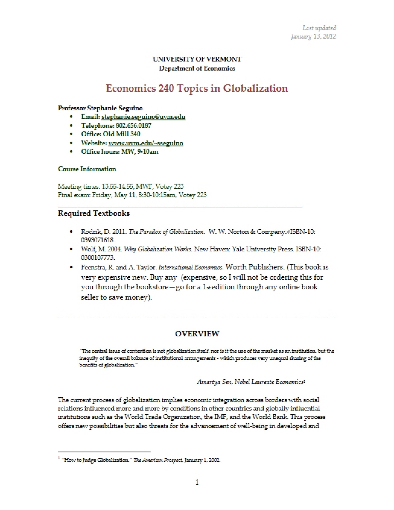 Globalization Topics