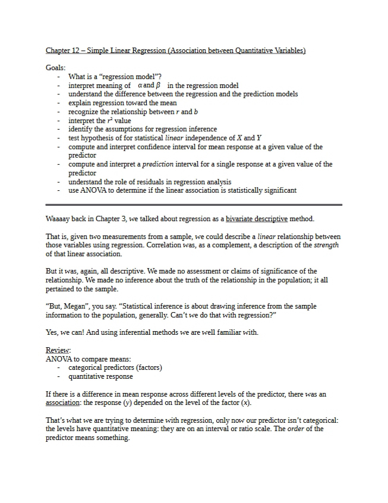 Statistical Methods Chapter Twelve