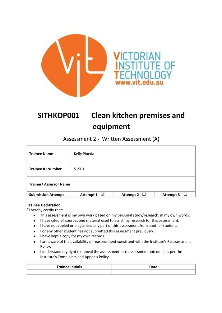 Kitchen Environment Sanitisation - Methods and Importance