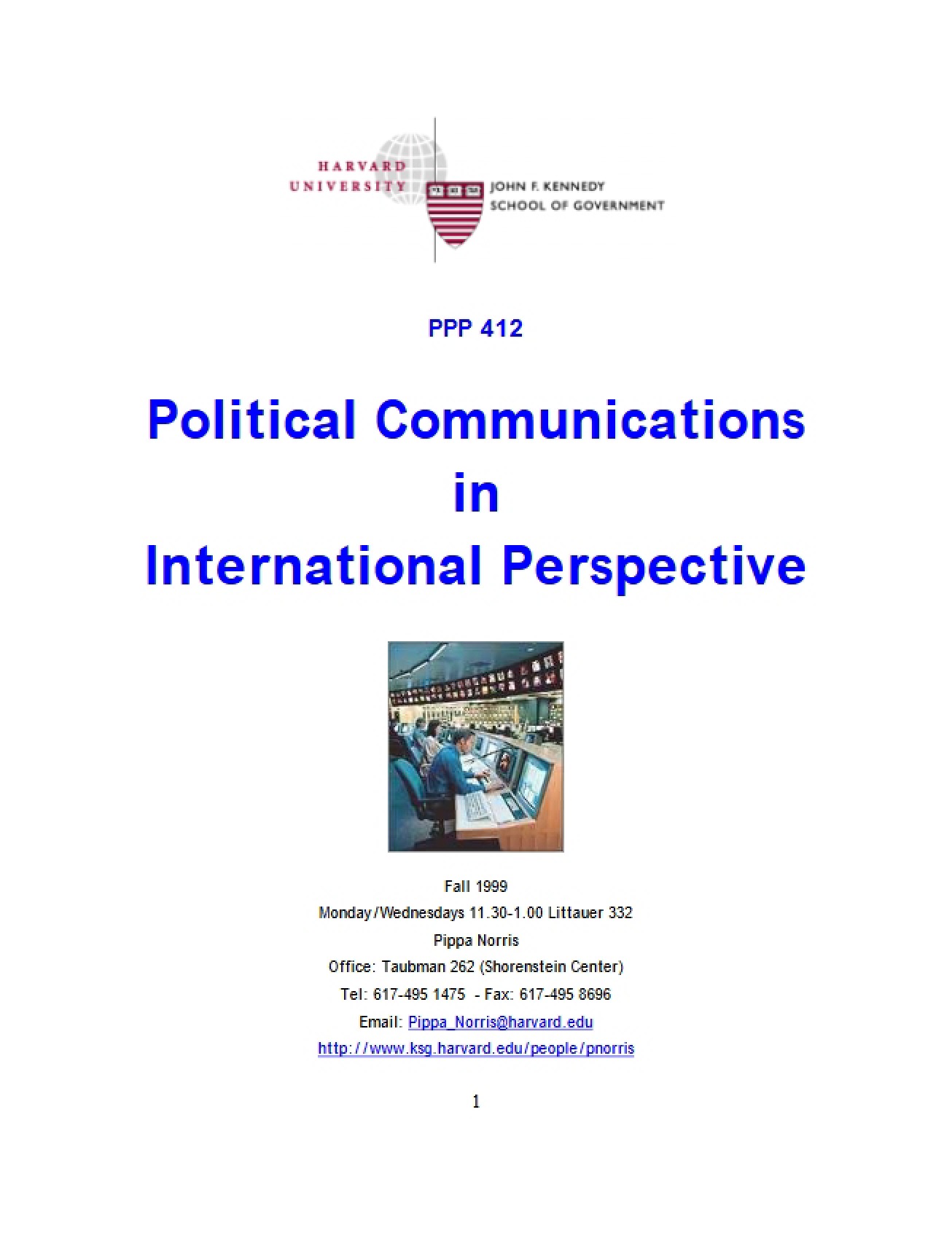 Comparative Political Communication Syllabus