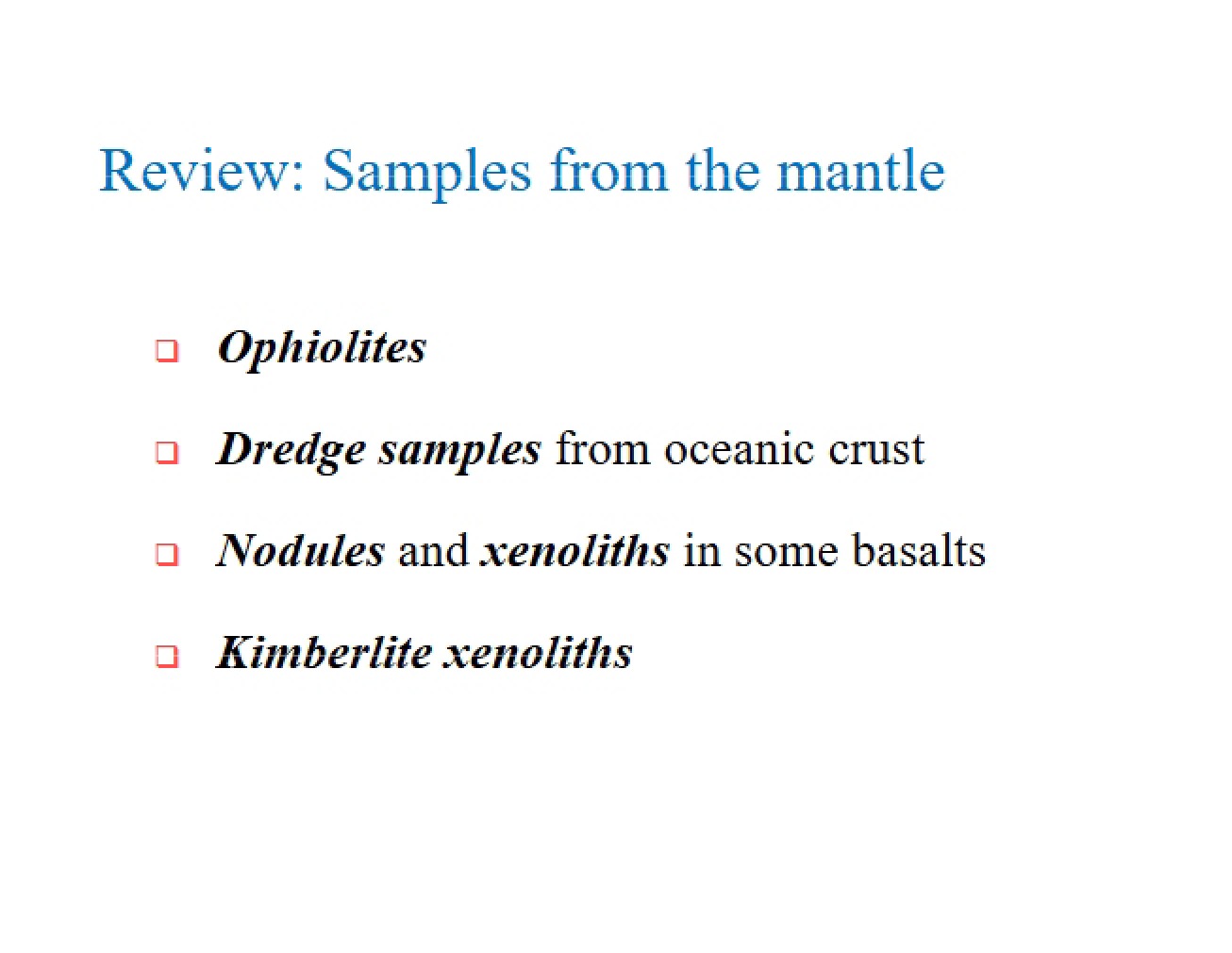 Earth's Mantle