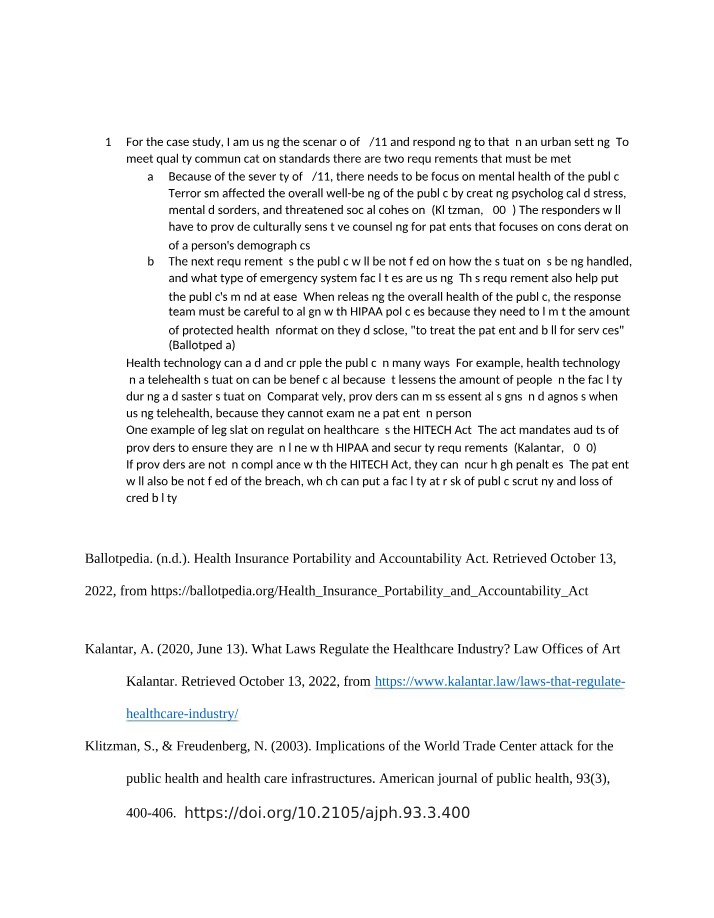 Mental Health and Emergency Communication in Healthcare